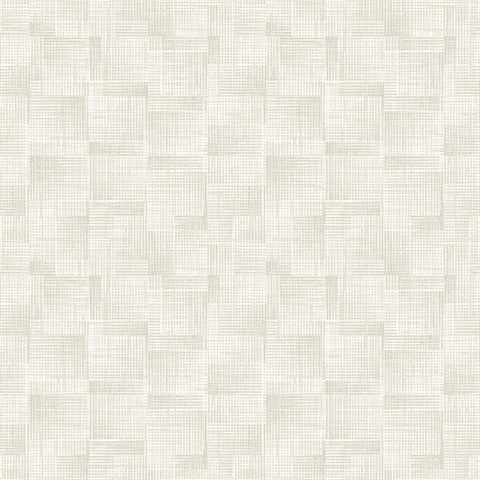 Ting Cream Textured Abstract Crosshatch Wallpaper