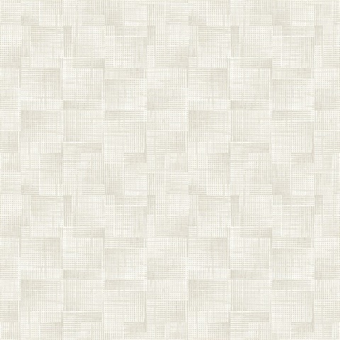 Ting Cream Textured Abstract Crosshatch Wallpaper