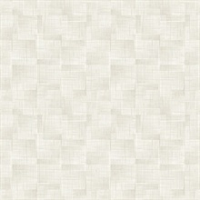 Ting Cream Textured Abstract Crosshatch Wallpaper
