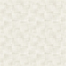Ting Cream Textured Abstract Crosshatch Wallpaper