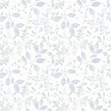 Tinker Light Blue Woodland Floral Botanical Wallpaper