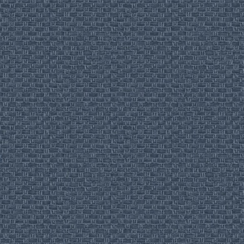 Tishomingo Denim Textile String Basketweave Wallpaper