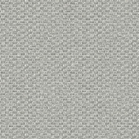 Tishomingo Salt & Pepper Textile String Basketweave Wallpaper