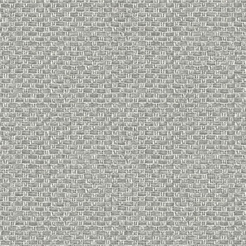 Tishomingo Salt & Pepper Textile String Basketweave Wallpaper