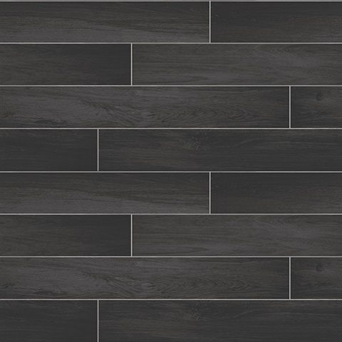 Titan Black Wood Wallpaper