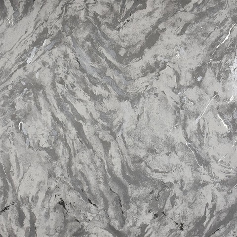 Titania Pewter Marble Texture Wallpaper