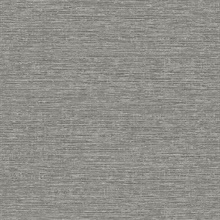 Tiverton Charcoal Faux Grasscloth Wallpaper