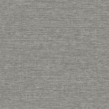 Tiverton Charcoal Faux Grasscloth Wallpaper