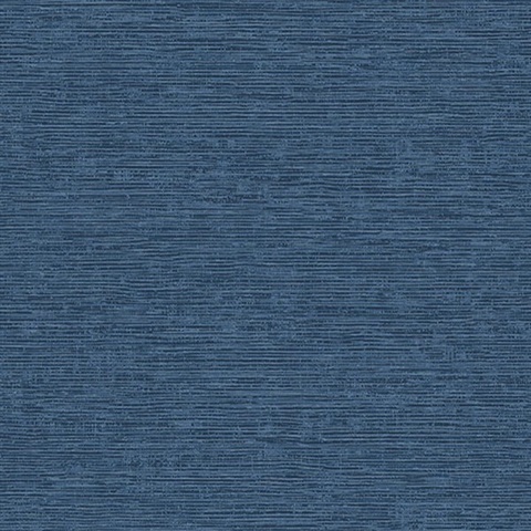 Tiverton Dark Indigo Faux Grasscloth Wallpaper