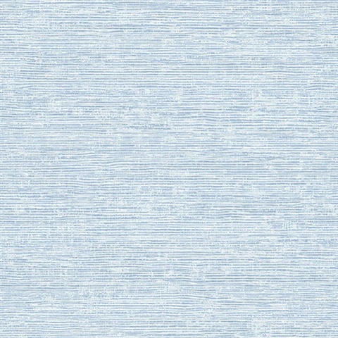 Tiverton Sky Blue Faux Grasscloth Wallpaper