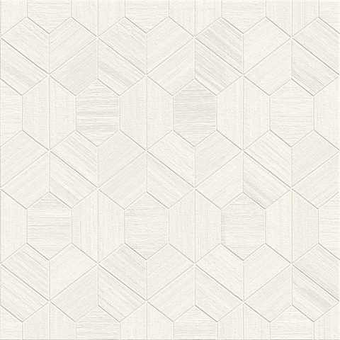Tofu Hexagon Linen Textured Wallpaper