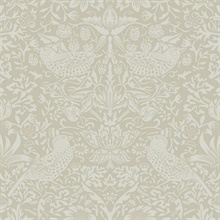 Tonal Bird Garden Botanical Neutral Peel and Stick Wallpaper