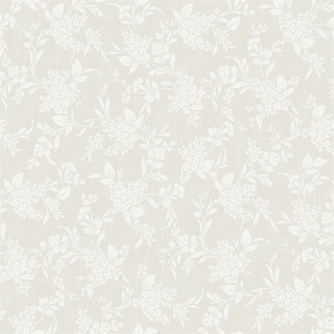 Tonal Floral Neutral Peel and Stick Wallpaper