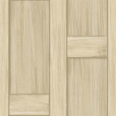 Tooting Faux Wooden Crates Sandstorm Wallpaper