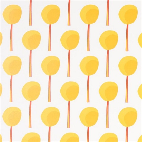 Topiary Marigold Tree & Forest Wallpaper