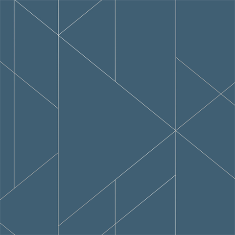 Torpa Blue Geometric Wallpaper