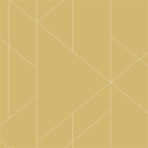 Torpa Mustard Geometric Wallpaper