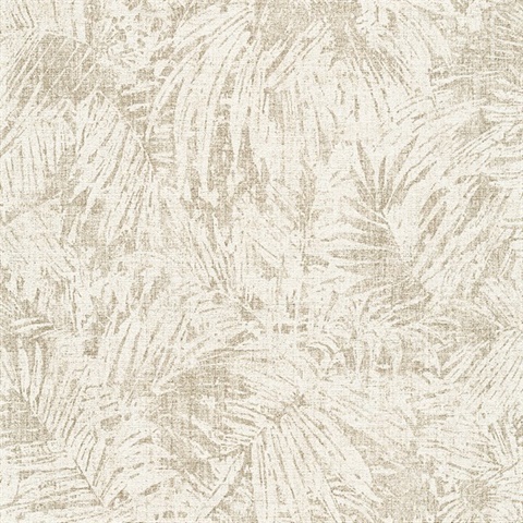 Torquino Off-White Tropical Leaves Wallpaper