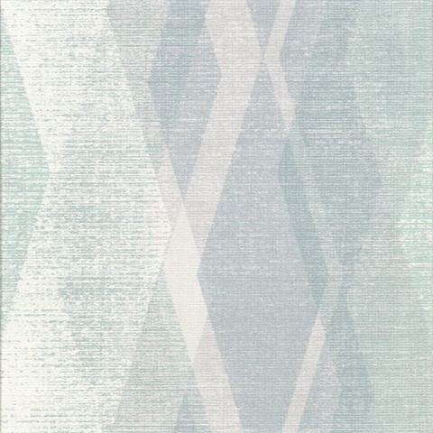 Torrance Seafoam Distressed Geometric Wallpaper