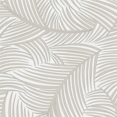 Tossed Palm Fronds Botanical Sea Salt Peel and Stick Wallpaper