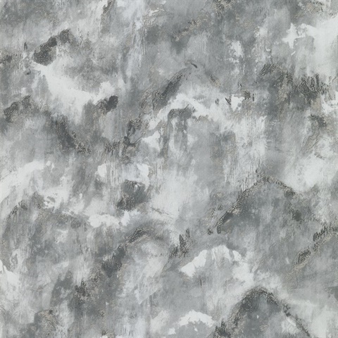 Toula Charcoal Abstract Faux Wallpaper