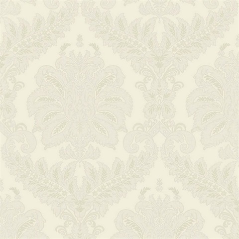 Traditional Damask Cream Italian Wallpaper