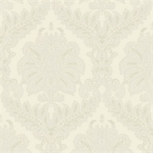 Traditional Damask Cream Italian Wallpaper