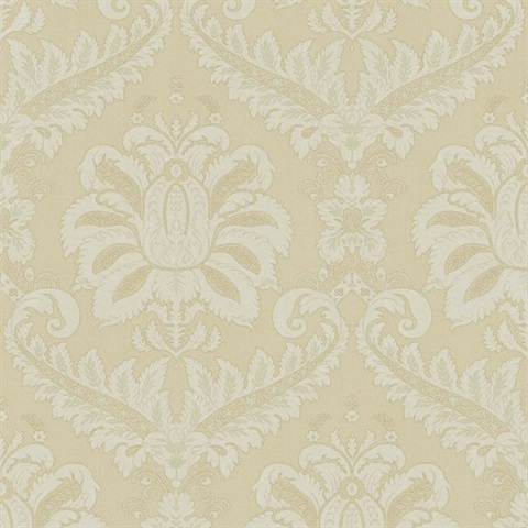 Traditional Damask Cream Italian Wallpaper