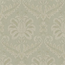 Traditional Damask Green Italian Wallpaper
