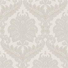 Traditional Damask Grey Italian Wallpaper