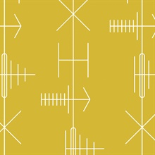 Transmission - Mustard colourway wallpaper