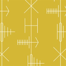Transmission - Mustard colourway wallpaper
