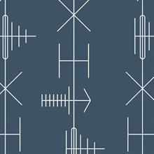 Transmission - Washed Denim colourway wallpaper