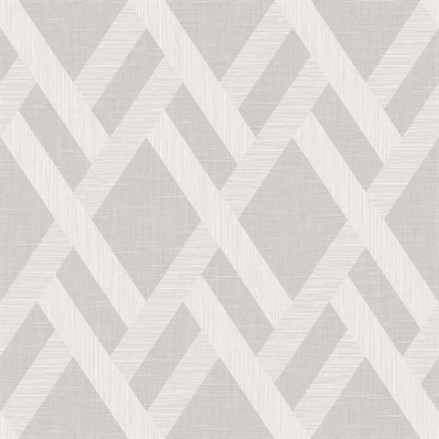Trellis 54 Smoked Oyster Grey Commercial Wallpaper