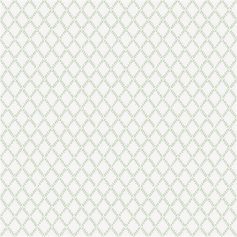 Trevor Sage Leaf Trellis Wallpaper