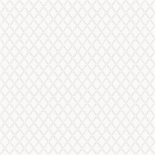 Trevor White Leaf Trellis Wallpaper