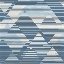 Triangles Navy & Sky Blue Wallpaper