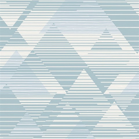 Triangles Santorini Blue Wallpaper
