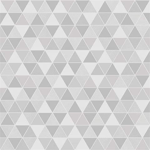 Triangular Light Grey Geometric Wallpaper