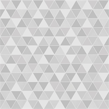 Triangular Light Grey Geometric Wallpaper