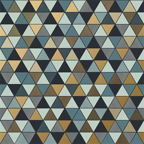 Triangular Multicolor Geometric Wallpaper