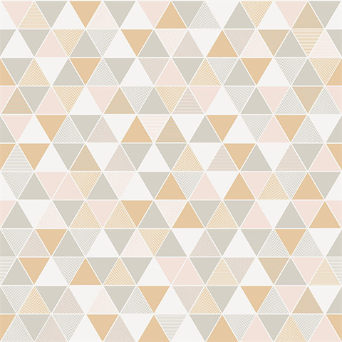 Triangular Off-White Geometric Wallpaper