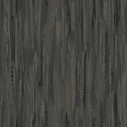 Tribeca Charcoal Texture Stripe Wallpaper