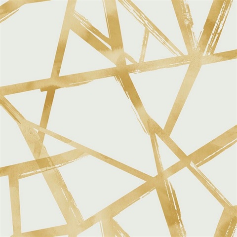 Tribeca Geometric Lines Gold Wallpaper