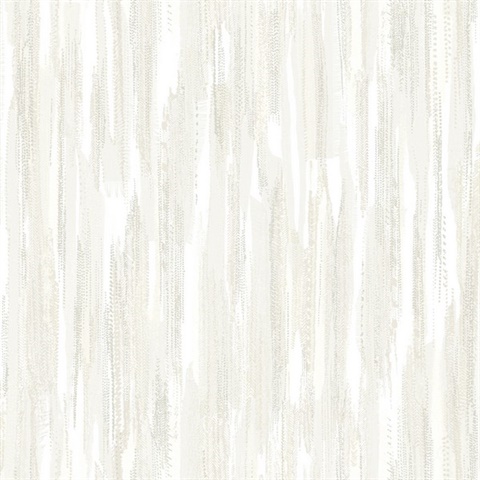 Tribeca White Texture Stripe Wallpaper