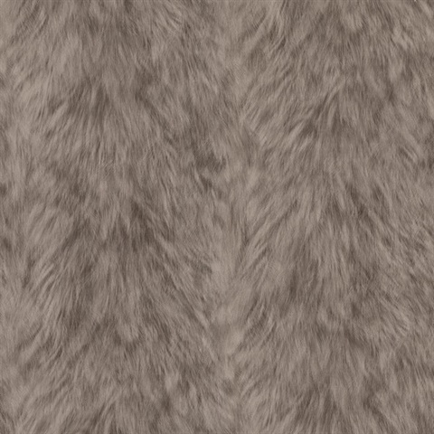 2871-88713 Wallpaper | Trieste Taupe Wolf Fur Skin Wallpaper