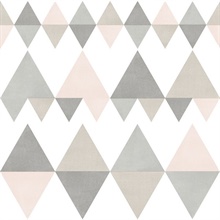 Trilogy Light Pink Geometric Wallpaper