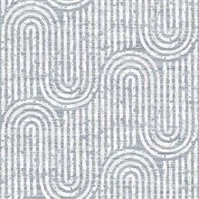 Trippet Blue Zen Waves Geometric Wallpaper