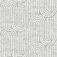 Trippet Grey Zen Waves Geometric Wallpaper