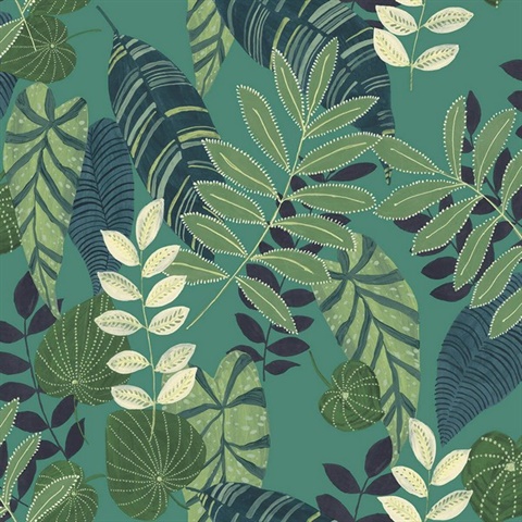 Tropicana Tropical Leaf Green Wallpaper